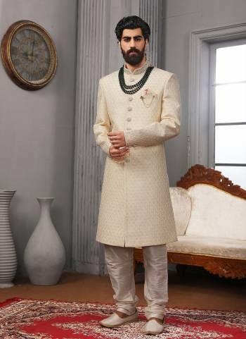 Grab These Readymade Sherwani in Fine Colored.These Shewani is Fabricated On Banarasi Silk Pair With Dupion Silk Bottom With Designer Embroidery Work.Its Available in All Regular Size