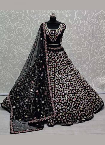 You Will Definitely Earn Lots Of Compliments Wearing This Designer Lehenga Come With Net Based Fabric Pair With Net Blouse And Dupatta.Its Beautified With Heavy Designer Work.