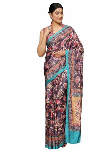 For A Beautiful Look, Grab This Fancy Saree In Beautiful Colored Pair With Constrasting Blouse.These Saree And Blouse Are Fabricated On Crepe Based.Beautified With Designer Printed.