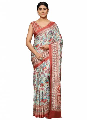 For A Beautiful Look, Grab This Fancy Saree In Beautiful Colored Pair With Constrasting Blouse.These Saree And Blouse Are Fabricated On Crepe Based.Beautified With Designer Printed.