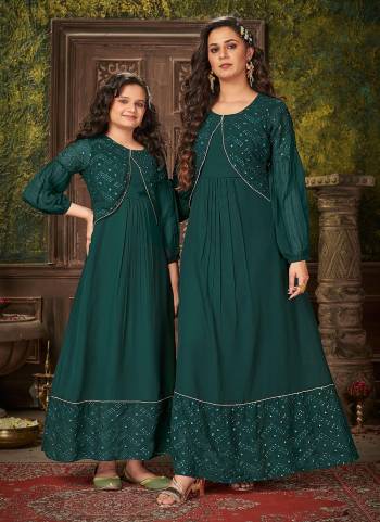 This Festive Season Look Beautiful And Feel comfortable In Beautiful Colored Combo Gown.These Gown Is Fabricated On Blooming Georgette Come With Designer Sequance Embroidery Work.Its Available All Regular Size.