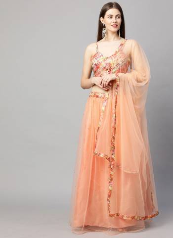 For A Different Look , Grab These Beautiful Lehenga in Lovely Colored Pair With Blouse And Dupatta.These Lehnega is Fabricated On Net Based Pair With Net Blouse And Net Dupatta.Its Beautified With Designer Embroidery Work