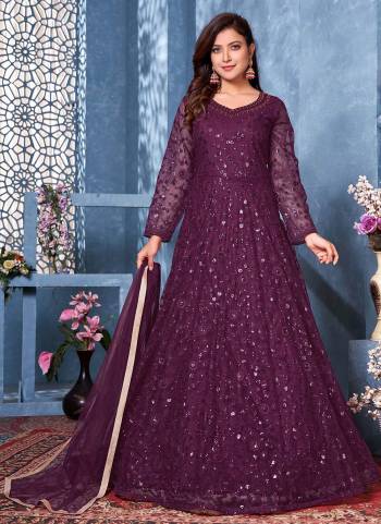 Elegant And Attractive, Both At The Same Time With This Beautiful Designer Suit In Fine Colored.These Top And Dupatta Are Fabricated On Net Based Pair With Santoon Bottom.Its Beautified With Designer Sequance Embroidery Work.