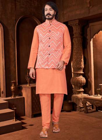 Take your ethnic style quotient to the next level by wearing this fashionable Combo kurta set.Its Come With Art SIlk Base Fabricated Pair With Silk Fabric Payjama.Buy Now