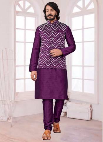 Take your ethnic style quotient to the next level by wearing this fashionable Combo kurta set.Its Come With Art SIlk Base Fabricated Pair With Silk Fabric Payjama.Buy Now