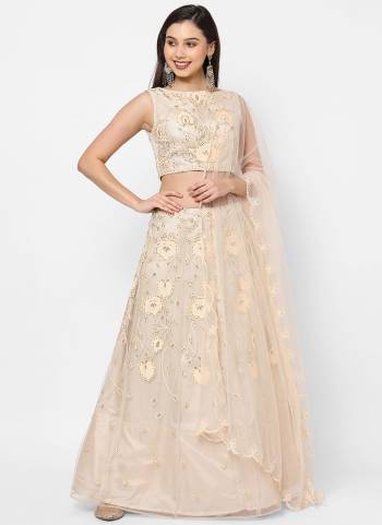 You Will Definitely Earn Lots Of Compliments Wearing This Designer Lehenga In All Over Same Colored,These Lehenga And Blouse Are Fabricated On Net Pair With Net Dupatta.Its Beautified Wth Designer Embroidery Work.