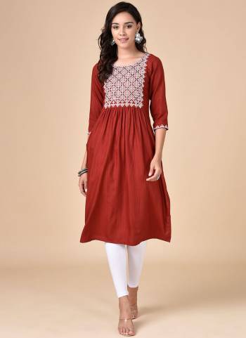 For A Casual Wear , Grab These Kurti in Fine Colored.These Kurti is Fabricated On Rayon Based.Its Beautified With Embroidery Work Also Available in All Regular Size.