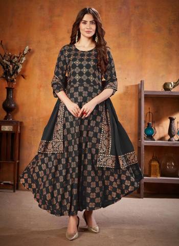 Here Is A Prefect Kurti With Dupatta For The Upcoming Festive Season In Pretty?Color. This Readymade Kurti Is Fabricated On Rayon Pair With Rayon Dupatta.Beautified With Designer Printed,Hand Work. It Is Light In Weight And Available In All Regular Size