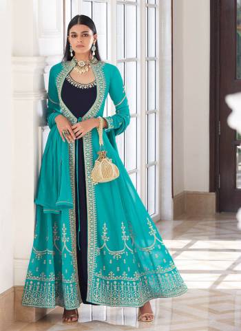 For Different Look,Grab These Designer Suit in Fine Colored.These Top is Fabricated On Georgette Pair With Santoon Bottom And Nazmin Dupatta.Its Beautified With Heavy Designer Embroidery Work.