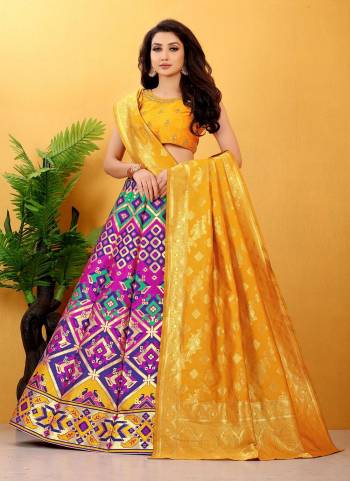 Grab These Beautiful Lehenga In Fine Colored.Its Lehenga is Fabricated On Banarasi Silk Pair With Banarasi Silk Blouse And Dupatta.Its Beautified With  Wevon Designer,Embroidery Work. 