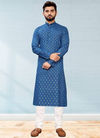 Take your ethnic style quotient to the next level by wearing this fashionable kurta set.Its Come With Cotton Fabricated Pair With Cotton Fabric Payjama.Buy Now