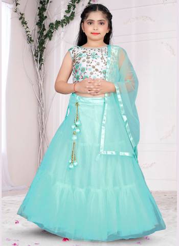 Grab These Beautiful Lehenga Choli in All Over Fine Colored.These Lehenga And Dupatta Are Fabricated On Net Pair With Silk Blouse.Its Beautified With Designer Sequance Embroidery Work.