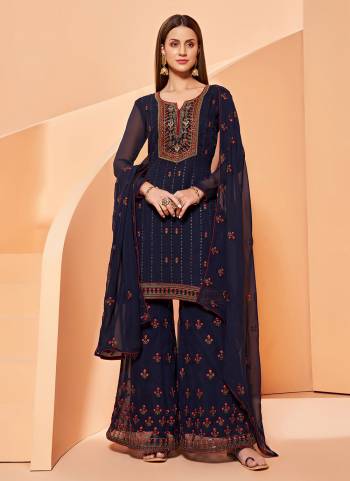 For A Designer Look ,Grab These Sharara Suit In All Over Pretty Colored.These Top Is Fabricated On Georgette Pair With Georgette Bottom And Dupatta.Its Beautified With Heavy Designer Work.Buy Now These Sharara Suit Collection.