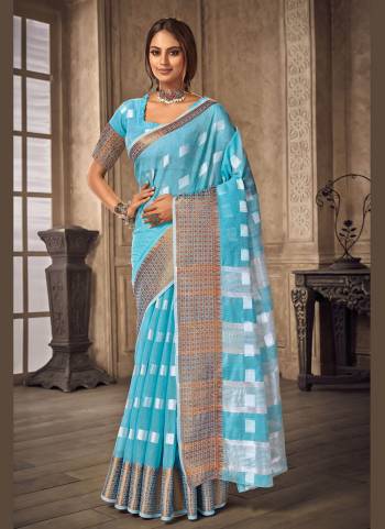 For A Pretty Look , Grab These Fancy Saree in All Over Fine Colored.These Saree is Fabricated On Linen Pair With Blouse.Its Beautified With Heavy Thread Wevon Designer Work.