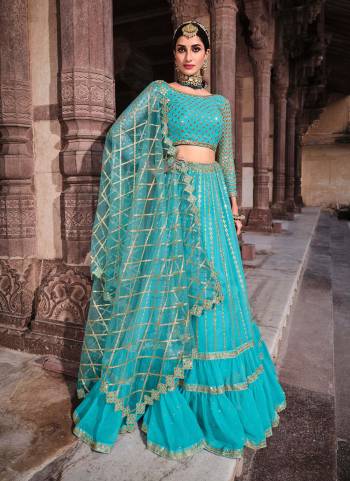 For A Designer Look , Grab These Heavy Designer Lehenga in All Over Fine Colored.These Lehenga is Fabricated On Georgette Pair With Georgette Blouse And Dupatta.Its Beautified With Heavy Designer Work.