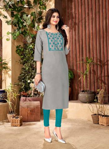 Simple And Elegant Looking Plain Kurti Is Here In Beautiful Colored.Its Fabricated On Rayon Handloom Slub Cotton With Embroidery Work.its Available in All Regular Size.Buy Now