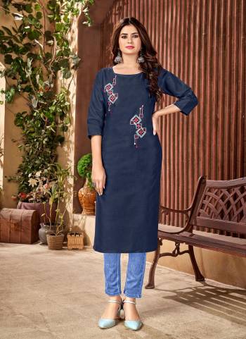 Simple And Elegant Looking Plain Kurti Is Here In Beautiful Colored.Its Fabricated On Rayon Handloom Slub Cotton With Embroidery Work.its Available in All Regular Size.Buy Now