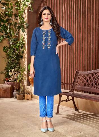 Simple And Elegant Looking Plain Kurti Is Here In Beautiful Colored.Its Fabricated On Rayon Handloom Slub Cotton With Embroidery Work.its Available in All Regular Size.Buy Now