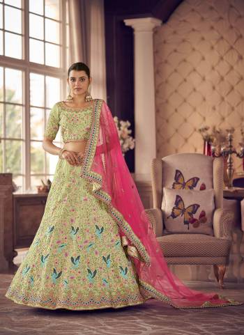 For A Designer Look,Grab These Heavy Deigner Lehenga in All Over Beautiful Colored.These Lehenga is Fabricated On Art Silk Pair With Art Silk Blouse And Soft Net Dupatta.Its Beaitified With Heavy Designer Work.