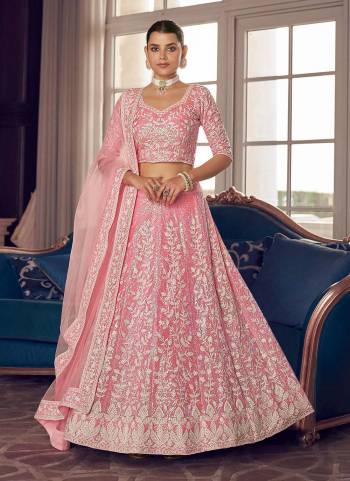 For A Designer Look,Grab These Heavy Deigner Lehenga in All Over Beautiful Colored.These Lehenga is Fabricated On Organza Pair With Organza Blouse And Soft Net Dupatta.Its Beaitified With Heavy Designer Work.