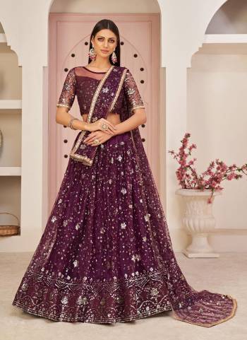 For A Different Look,Grab These Designer Lehenga in All Over Pretty Colored Pair With Blouse And Dupatta.These Lehenga Choli is All Over Net Base Fabric With Designer Work.Buy Now These Lehenga For Up Coming Wedding Season