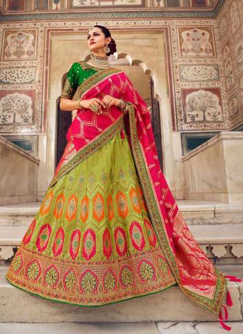 Grab These Designer Lehenga Choli in All Over Fine Colored Pair With Designer Blouse And Dupatta.These Lehenga choli is Fabricated on Banarasi Silk Pair With Silk Blouse AndBanarasi Silk Dupatta.Its Beaitified With Heavy Designer Work.