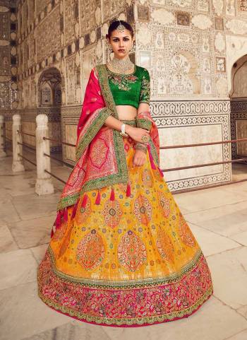 Grab These Designer Lehenga Choli in All Over Fine Colored Pair With Designer Blouse And Dupatta.These Lehenga choli is Fabricated on Banarasi Silk Pair With Silk Blouse AndBanarasi Silk Dupatta.Its Beaitified With Heavy Designer Work.