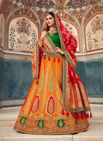 Grab These Designer Lehenga Choli in All Over Fine Colored Pair With Designer Blouse And Dupatta.These Lehenga choli is Fabricated on Banarasi Silk Pair With Silk Blouse AndBanarasi Silk Dupatta.Its Beaitified With Heavy Designer Work.