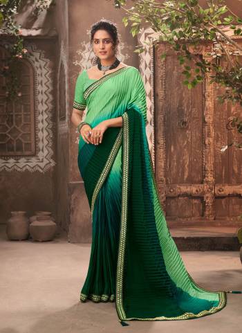 Attrective This Good Looking Saree in All Over Beautiful Colored Pair With Matching Colored Blouse.These Saree is Fabricated On Chinon Crush Pair With Fancy Blouse.Its Beautified With Designer Work.