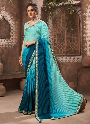 Attrective This Good Looking Saree in All Over Beautiful Colored Pair With Matching Colored Blouse.These Saree is Fabricated On Chinon Crush Pair With Fancy Blouse.Its Beautified With Designer Work.