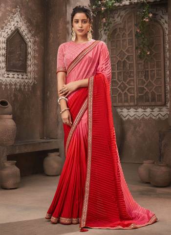 Attrective This Good Looking Saree in All Over Beautiful Colored Pair With Matching Colored Blouse.These Saree is Fabricated On Chinon Crush Pair With Fancy Blouse.Its Beautified With Designer Work.