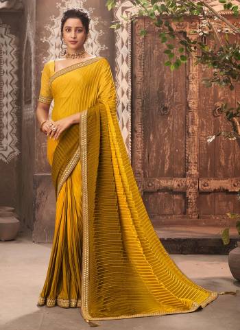 Attrective This Good Looking Saree in All Over Beautiful Colored Pair With Matching Colored Blouse.These Saree is Fabricated On Chinon Crush Pair With Fancy Blouse.Its Beautified With Designer Work.