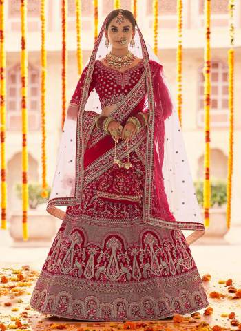 Here Is An Attractive Looking Designer Lehenga Choli in All Over Beautiful Colored.These Lehenga And Blouse Are Fabricated On Velvet Pair With Soft Net Dupatta.Its Beautified With Heavy Designer Work.