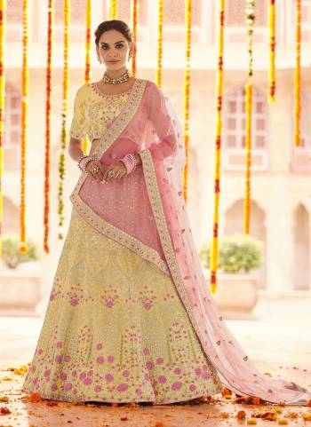 Here Is An Attractive Looking Designer Lehenga Choli in All Over Beautiful Colored.These Lehenga And Blouse Are Fabricated On Georgette Pair With Soft Net Dupatta.Its Beautified With Heavy Designer Work.