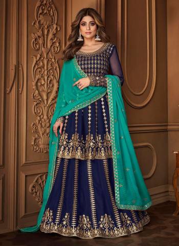 Flaunt Your Rich And Elegant Taste Wearing This Designer Suit in All Over Beautiful Colored.These Top And Bottom Are Fabricated on Georgette Based Pair With Georgette Dupatta.Its Beautified With Heavy Sequance Embroidery Work.