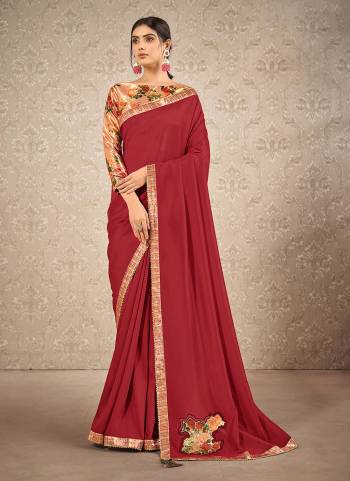 Shine Bright With This Beautiful Saree in All Over Fine Colored.These Saree is Fabricated on Satin Silk Pair With Gota Silk Blouse.Buy Now These Pretty Saree.