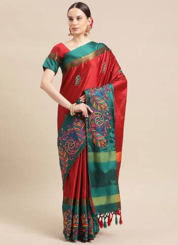 For A Pretty Look , Grab These Saree in All Over Fine Colored.These Saree And Blouse Are Fbaricated on Cotton Silk.Its Beautified With Wevon Designer,Embroidery Work. 