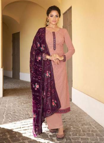 Here Is An Attractive Looking?Plazzo Suit in All Over Fine Colored.These Top is Fabricated On Faux Georgette Pair With Santoon Bottom And Georgette Dupatta.Its Beautifie With Designer Work.Buy Now