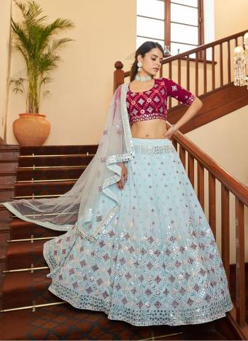 For A Designer Look,Grab These Lehenga in Beautiful Colored Pair With Designer Dupatta And Blouse.These Lehenga is Fabricated On Georgette Pair With Georgette Blouse And Net Dupatta.Its Beautified With Heavy Designer Work.