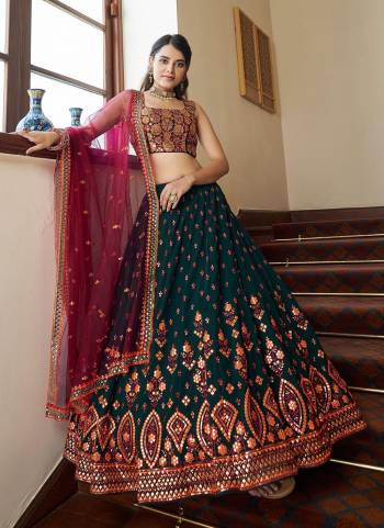 For A Designer Look,Grab These Lehenga in Beautiful Colored Pair With Designer Dupatta And Blouse.These Lehenga is Fabricated On Georgette Pair With Georgette Blouse And Net Dupatta.Its Beautified With Heavy Designer Work.