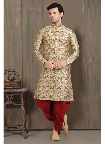 Take your ethnic style quotient to the next level by wearing this fashionable kurta set.Its Come With Banarasi Silk Fabricated Top And Art Silk Bottom.Buy Now These Amazing Collection.