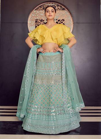 For A Designer Look, Grab These Heavy Designer Lehenga in Beautiful Colored Pair With Pretty Blouse And Dupatta.These Lehenga And Blouse Are Fabricated On Organza pair With Soft Net Dupatta.Its Beautified With Designer Work.