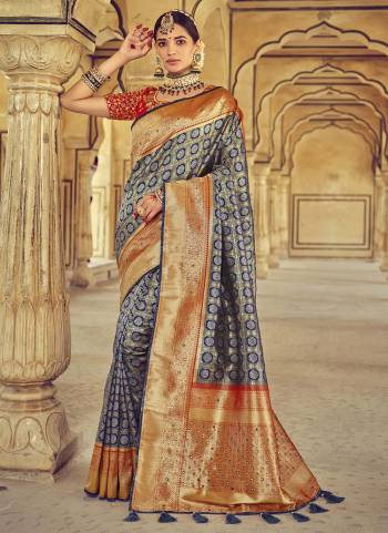 Grab These Heavy Designer Look Saree in Lovely Colored pair With Designer Blouse.These Saree And Blouse Are Fabricated On Silk Based.its Beautified With Wevon Designer And Mirror Embroidery Work.