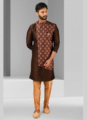 Take your ethnic style quotient to the next level by wearing this fashionable kurta set.Its Come With Art Silk Fabricated Top And Art Silk Bottom.Buy Now These Amazing Collection