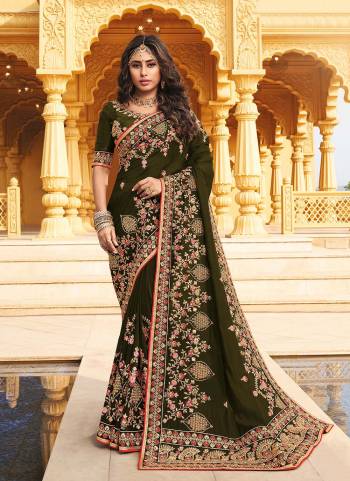 Grab These Designer Saree in All Over Fine Colored.These Saree And Blouse Are Fabricated On Art Silk Based.Its Beautified With Heavy Designer Embroidery Work.