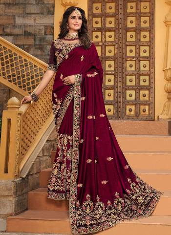 Grab These Designer Saree in All Over Fine Colored.These Saree And Blouse Are Fabricated On Art Silk Based.Its Beautified With Heavy Designer Embroidery Work.