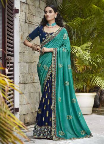 Grab These Designer Saree in All Over Fine Colored.These Saree And Blouse Are Fabricated On Vichitra Silk Based.Its Beautified With Heavy Designer Embroidery Work.