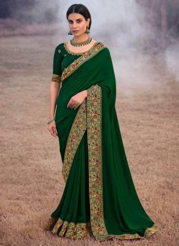 Grab These Beautiful Saree in All Over Fine Colored.These Saree And Blouse Are Fabricated On Vichitra Silk Based.Its Beautified With Designer Work.