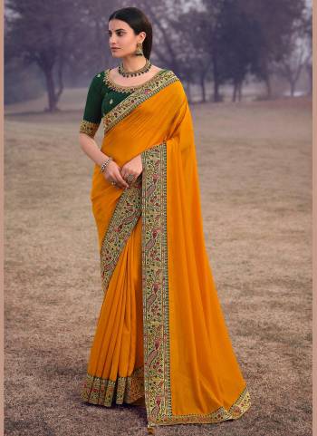 Grab These Beautiful Saree in All Over Fine Colored.These Saree And Blouse Are Fabricated On Vichitra Silk Based.Its Beautified With Designer Work.