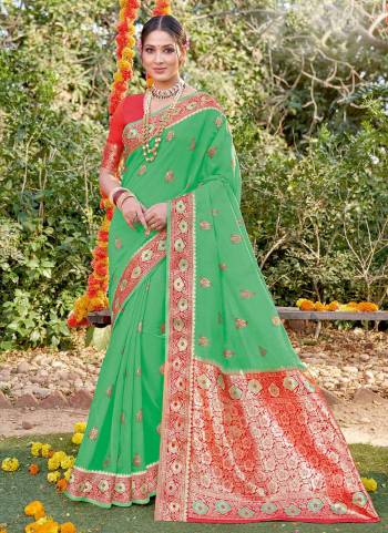 Grab These Saree in Pretty Colored Pair With Blouse These Saree And Blouse Are Fabricated On Cotton Based.Its Beautified With Heavy Wevon Designer Work.